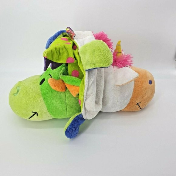 FlipAZoo Imogen Dragon Unicorn Plush Pillow Toy Cleaned Sanitized Collectable - Picture 11 of 12